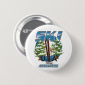 Ski USA For adventure logo. Button (Vorne & Hinten)