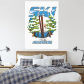 Ski USA For adventure logo. Leinwanddruck (Insitu (Schlafzimmer))