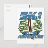 Ski USA For adventure logo. Postkarte (Vorne/Hinten)