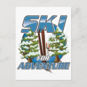 Ski USA For adventure logo. Postkarte (Vorderseite)