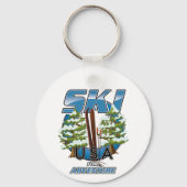 Ski USA For adventure logo. Schlüsselanhänger (Vorderseite)