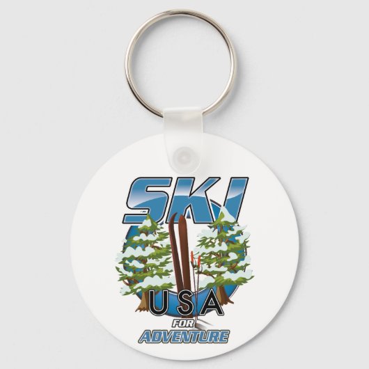 Ski USA For adventure logo. Schlüsselanhänger (Vorderseite)