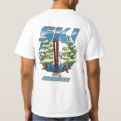 Ski USA For adventure logo. T-Shirt (Rückseite)