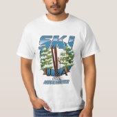 Ski USA For adventure logo. T-Shirt (Vorderseite)