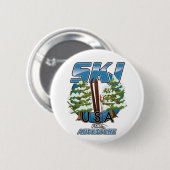 Ski USA Für Abenteuer Logo. Button (Vorne & Hinten)