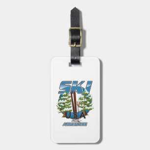Ski USA Für Abenteuer Logo. Gepäckanhänger