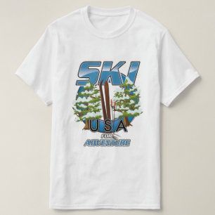 Ski USA Für Abenteuer Logo. T-Shirt