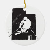 Ski Utah Keramik Ornament (Vorne)