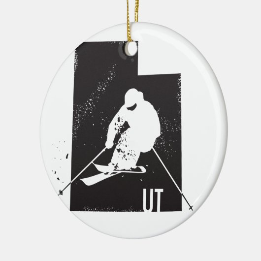 Ski Utah Keramik Ornament (Links)