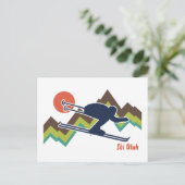 Ski Utah Postkarte (Stehend Vorderseite)