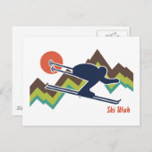 Ski Utah Postkarte (Vorne/Hinten)