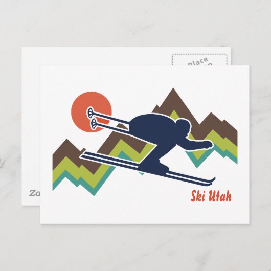 Ski Utah Postkarte (Vorne/Hinten)