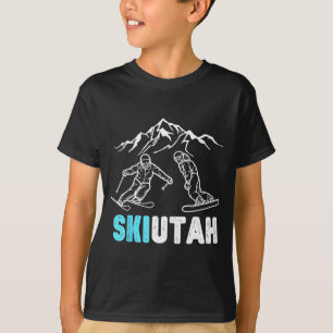 Ski Utah Skifahren Snowboarden Urlaubsandenken T-Shirt
