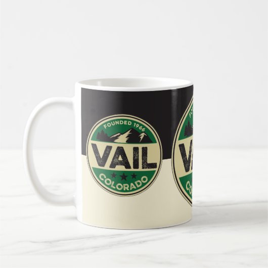 Ski Vail Black & Tan Mug Kaffeetasse (Links)