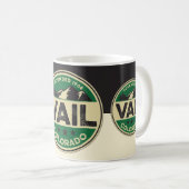 Ski Vail Schwarz & Tan Tasse (VorderseiteRechts)