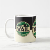Ski Vail Schwarz & Tan Tasse (Links)