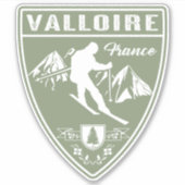 Ski Valloire Frankreich Aufkleber (Vorderseite)