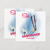 Ski Vancouver Canada Magnet (Vorne/Hinten)