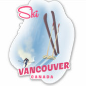 Ski Vancouver Kanada Aufkleber (Vorderseite)