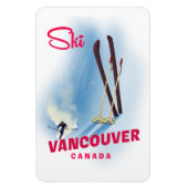 Ski Vancouver Kanada Magnet (Vertikal)