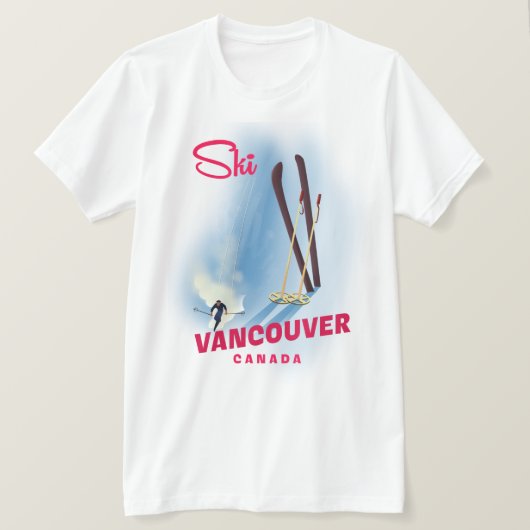 Ski Vancouver Kanada T-Shirt (Design vorne)