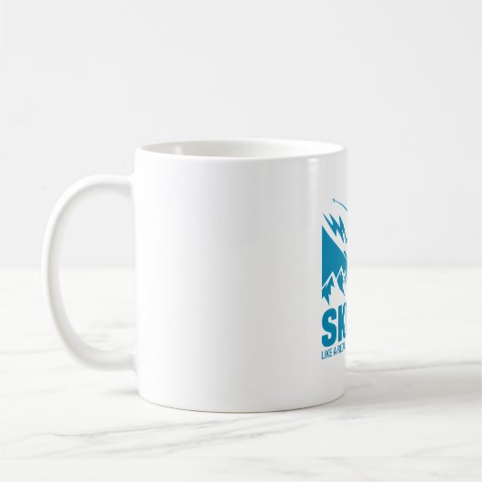 Ski Vater Cool Mountain Grafik Kaffeetasse (Links)
