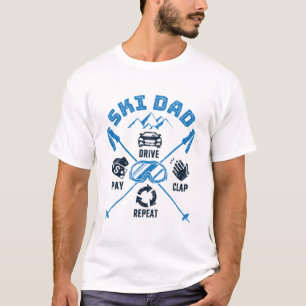 Ski-Vater Funny Drive Pay Clap Wiederholung T-Shirt