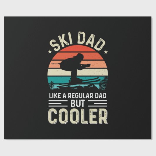 Ski Vater Geschenkpapier (Flach)
