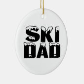 Ski-Vater Keramik Ornament (Rechts)