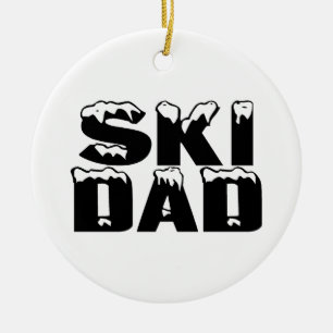 Ski-Vater Keramik Ornament