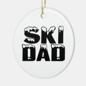 Ski-Vater Keramik Ornament (Links)