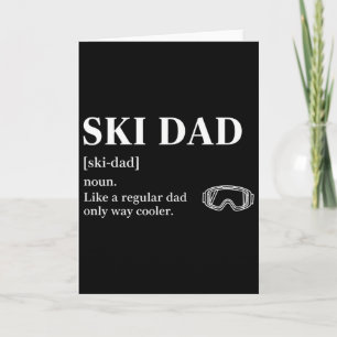 Ski-Vater Lustiger Skifahrer Skiliebhaber Wintersp Karte