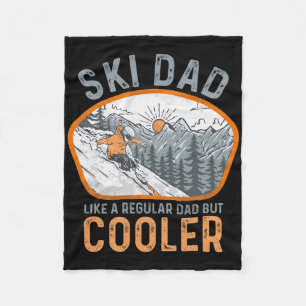 Ski-Vater Lustiger Skifahrer Wintersport Schnee Sk Fleecedecke