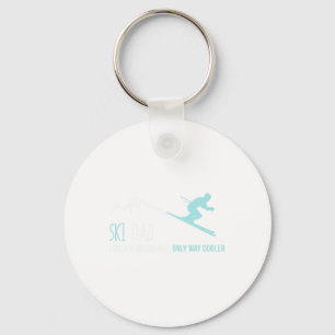 Ski Vater Niedlicher Winterskipass Geschenk Schlüsselanhänger