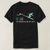 Ski Vater Niedlicher Winterskipass Geschenk T-Shirt (Design vorne)