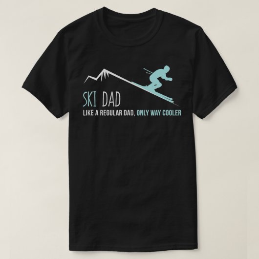 Ski Vater Niedlicher Winterskipass Geschenk T-Shirt (Design vorne)
