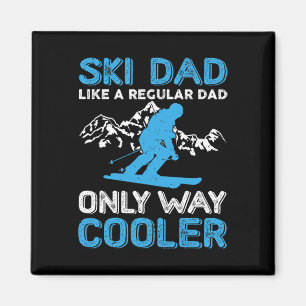 Ski Vater Niedlicher Wintersport Skiverleih Magnet