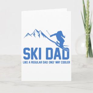 Ski Vater Skifahren Skifahren Snowy Abenteuer Skiv Karte