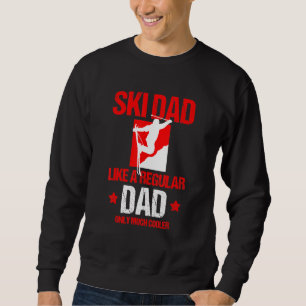 Ski Vater Snowboard Skifahren Schnee Berg Winter Sweatshirt