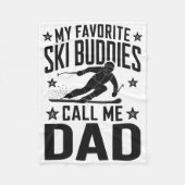 Ski Vater Spaß Design Skifahren Funny Skier Fleecedecke (Vorderseite)