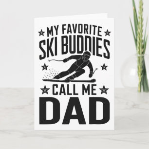 Ski Vater Spaß Design Skifahren Funny Skier Karte