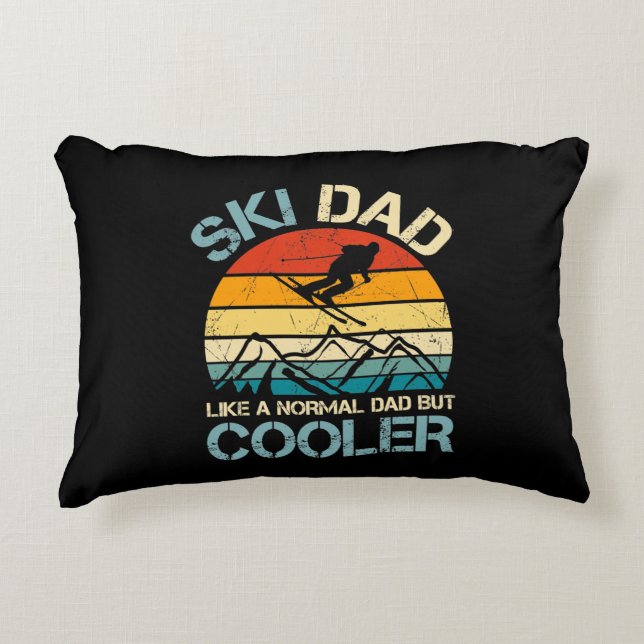 Ski Vater | Vatertagsgeschenk | Hobbies Dekokissen (Vorderseite)