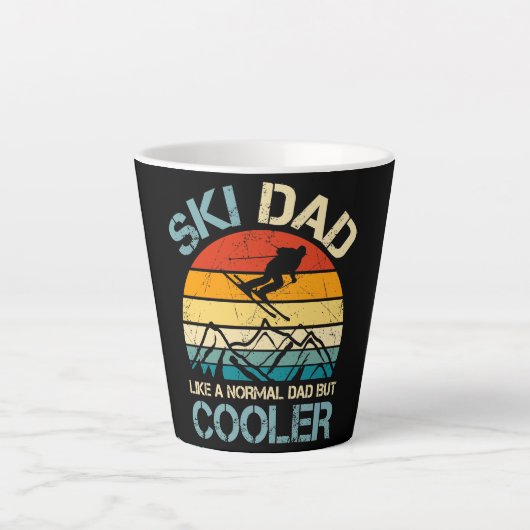 Ski Vater | Vatertagsgeschenk | Hobbies Milchtasse (Vorderseite)