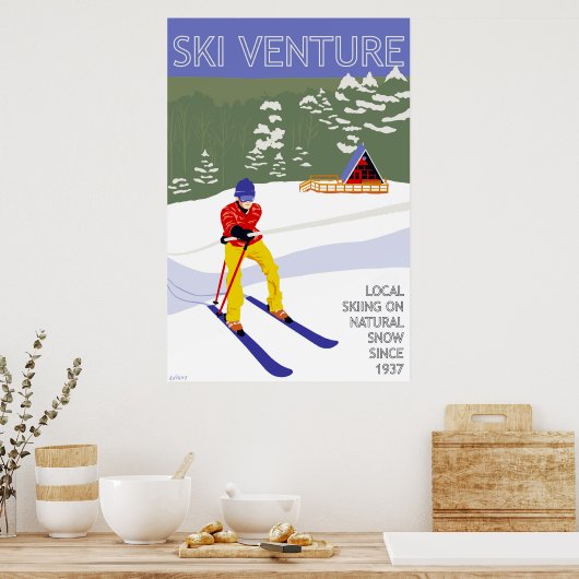 Ski-Venture-Poster 24"x36" Poster (Küche)