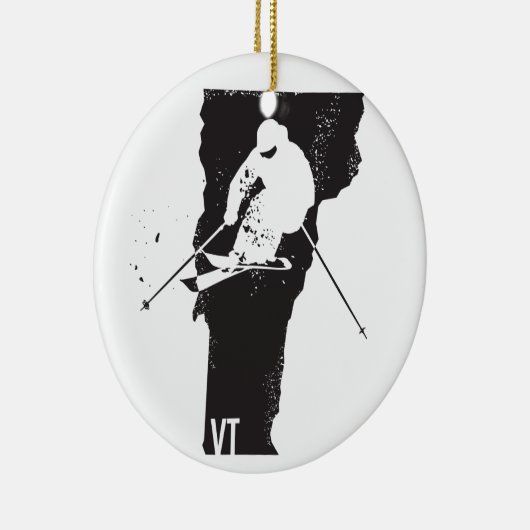 Ski Vermont Keramikornament (Rechts)
