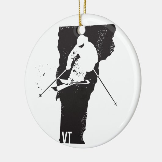 Ski Vermont Keramikornament (Links)