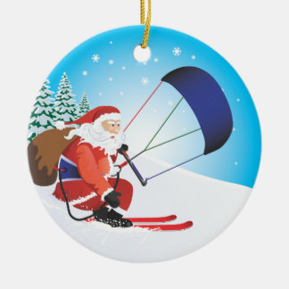 Ski-Verzierung Sankt Snowkite Keramikornament