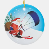Ski-Verzierung Sankt Snowkite Keramikornament (Hinten)