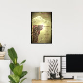 Ski VT Vintag aussehendes Skiposter Poster (Heimbüro)