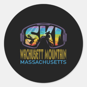 Ski Wachusett Mountain Machusetts Skiurlaub  Runder Aufkleber